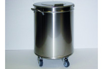 Abfalleimer, 50 L, Ø 380 mm, mit Deckel
