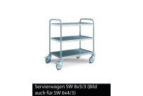 Servierwagen, 3 Böden, 800x500 mm