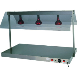 Warmhalteplatte mit 2 Infrarotlampen