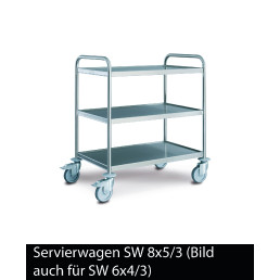 Servierwagen, 3 Böden, 800x500 mm